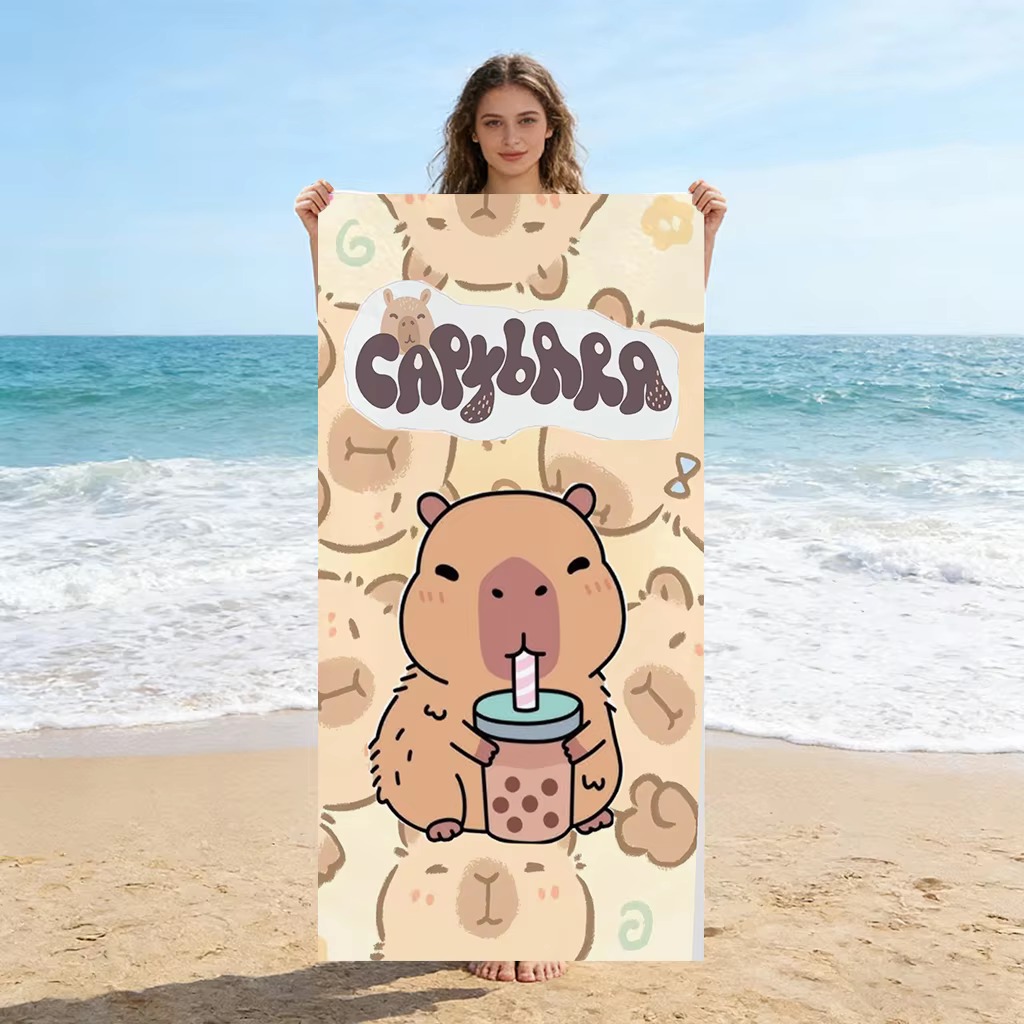 Capybara Cartoon Quick-Drying  - Towel Small Sport recension och pris