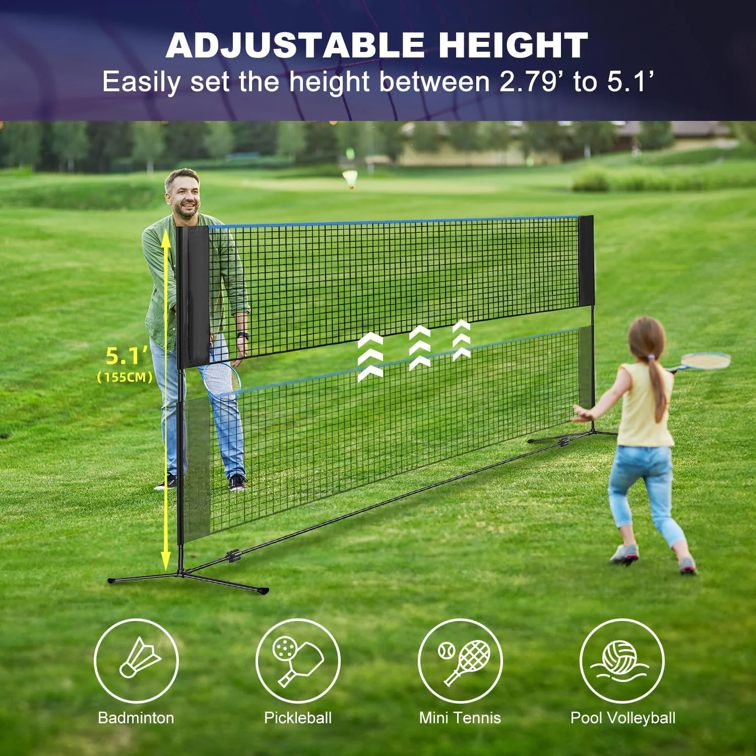 Height Steel 10FT Multi Sport  - Badminton Area recension och pris