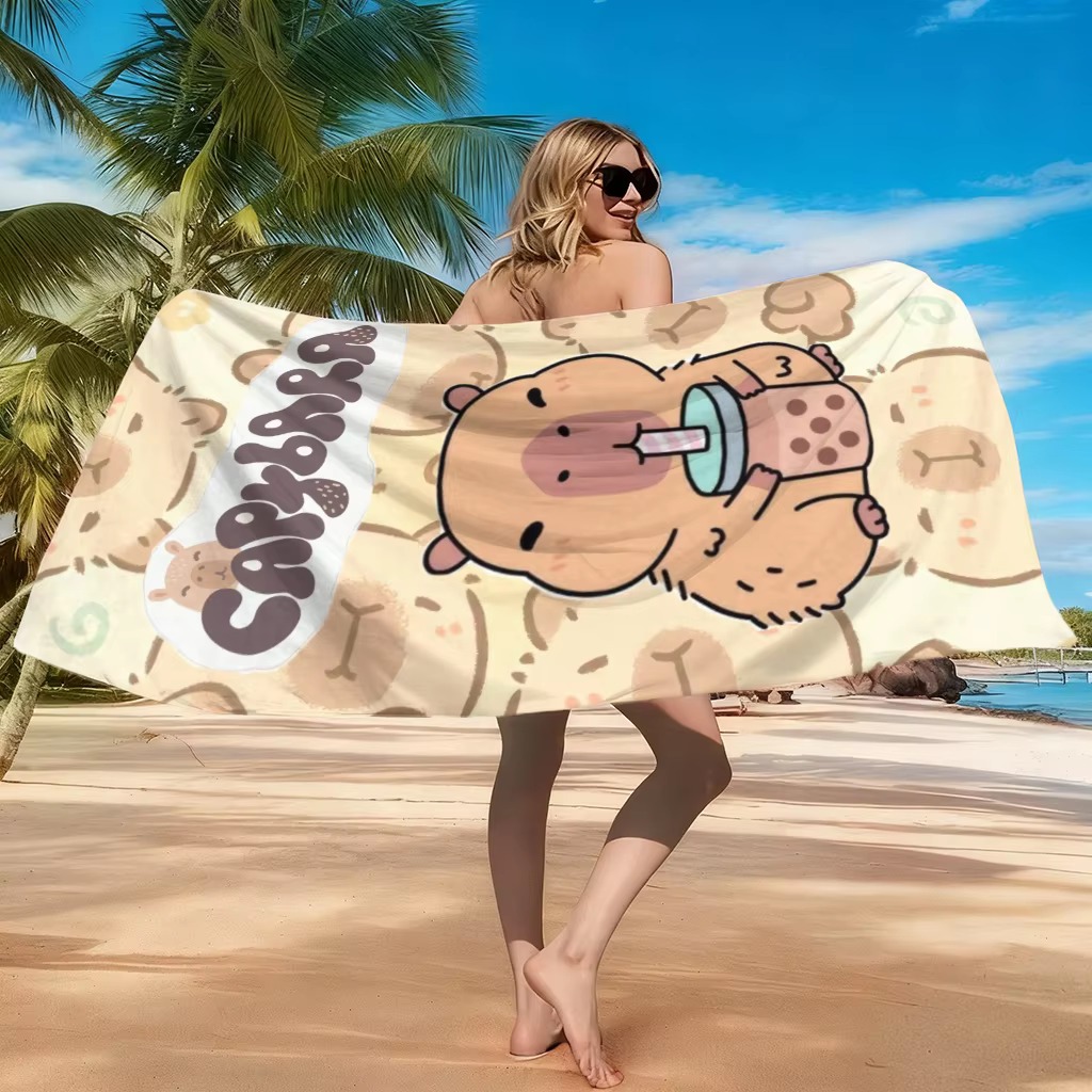 Quick-Drying Capybara Cartoon  - Towel Small Sport recension och pris