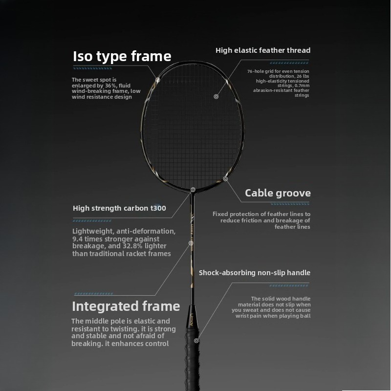 Badminton Racket Carbon Graphi - Badminton Raket recension och pris